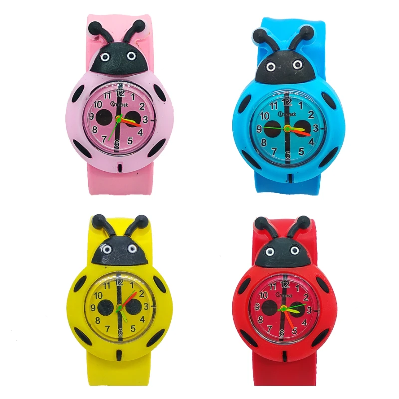 

Fashion 3 mixed style cartoon bee frog Watch for kids Children Watches Slap Silicone Quartz WristWatch Boys Girls hot Sale 1pcs