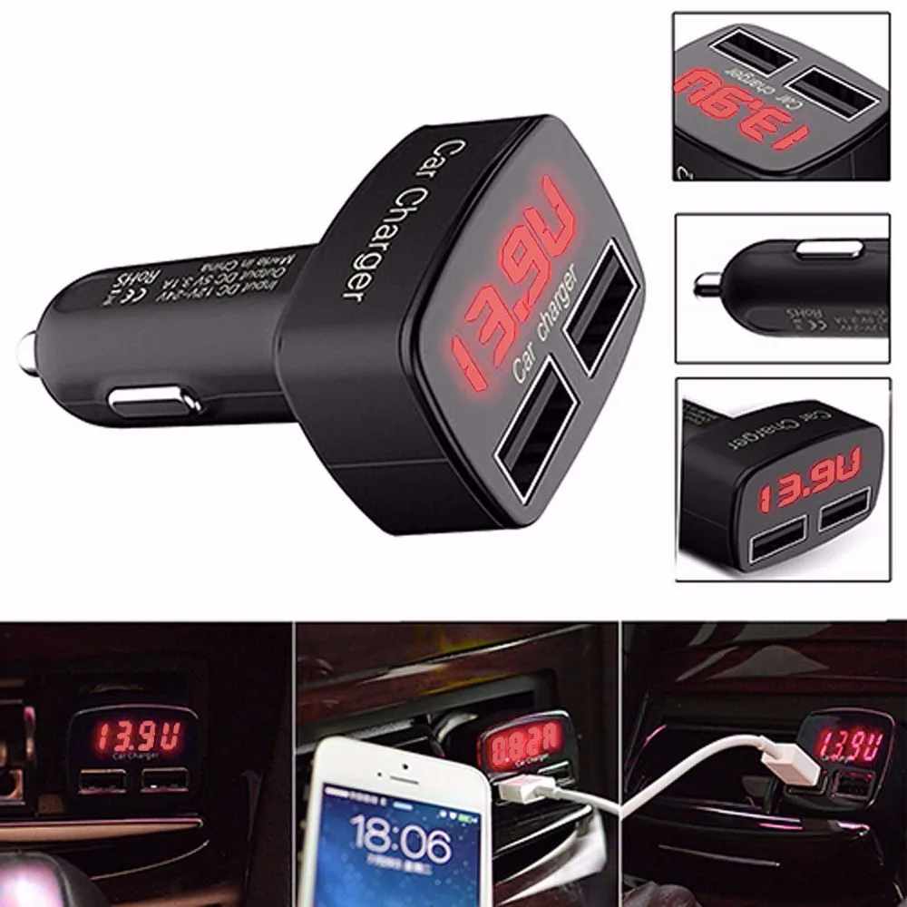 Автомобильный Стайлинг kongyide 4 в 1 двойной Переходник USB для зарядки машине