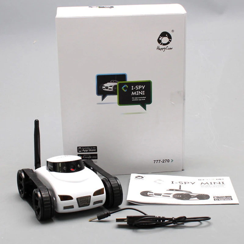 New Happy Cow 777-270 Wifi Rc Mini Tank RC Car FPV 30w Pixels Deformable Camera Support IOS Phone Android remote control Toys | Игрушки и