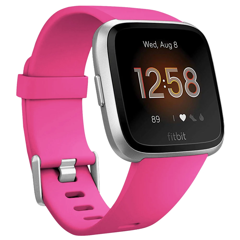 Мягкие силиконовые сменные спортивные часы-браслет ремешок для Fitbit Versa/Vers lite браслет наручные часы Красочные S L Размер