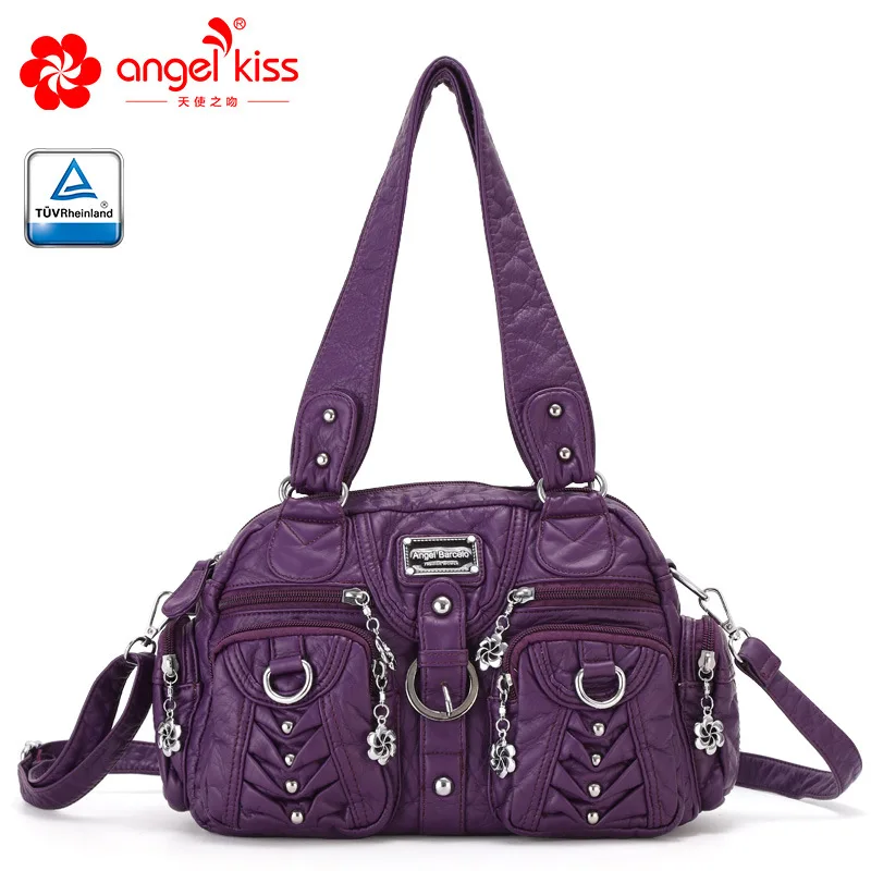 Purple Angelkiss настоящая брендовая сумка Новая летняя модная Европейская и американская женская сумка через плечо маленькая сумочка - Цвет: Purple