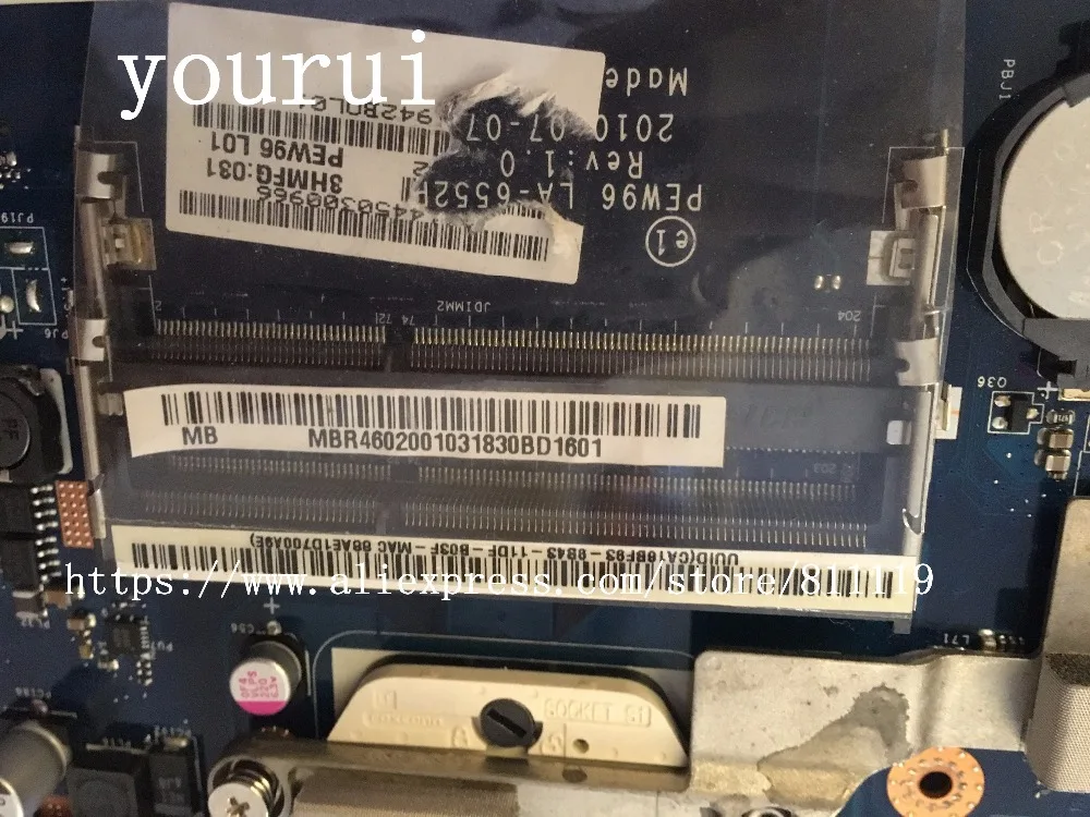 Ноутбук yousui NBR4602001 для Acer Aspire 5552 5552G материнская плата ноутбука PEW96 NB.R4602.001