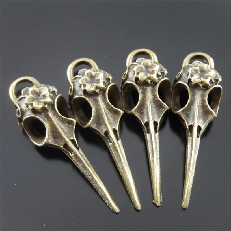 5 шт. подвеска в виде черепа головы птицы|charms antique bronze|charms antiquemini charms |