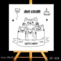 zhuoang cute kitten clear stampscard making holiday decorations for scrapbooking transparent stamps 1010cm