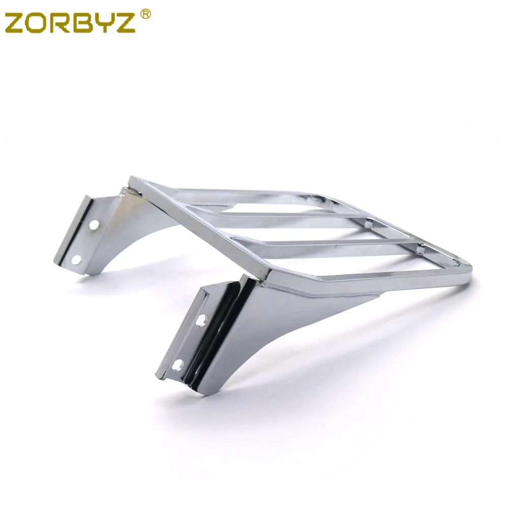 ZORBYZ мотоцикл черный/хром Sissy бар спинка багажная стойка задний Перевозчик Для Harley