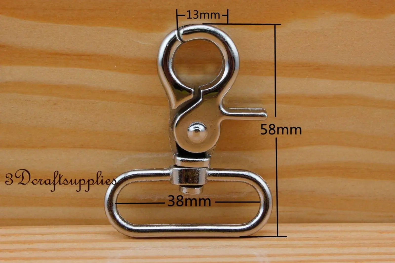 Зажимы карабины зажимы Вертлюг Серебряный карабин 38 мм 6 шт. J201|purse hook|swivel snap hooksnap