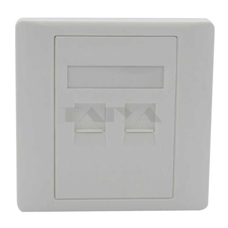 Сетевая настенная пластина CAT5 RJ45 с 2 портами и разъемом Мама мама|network wall plate|wall