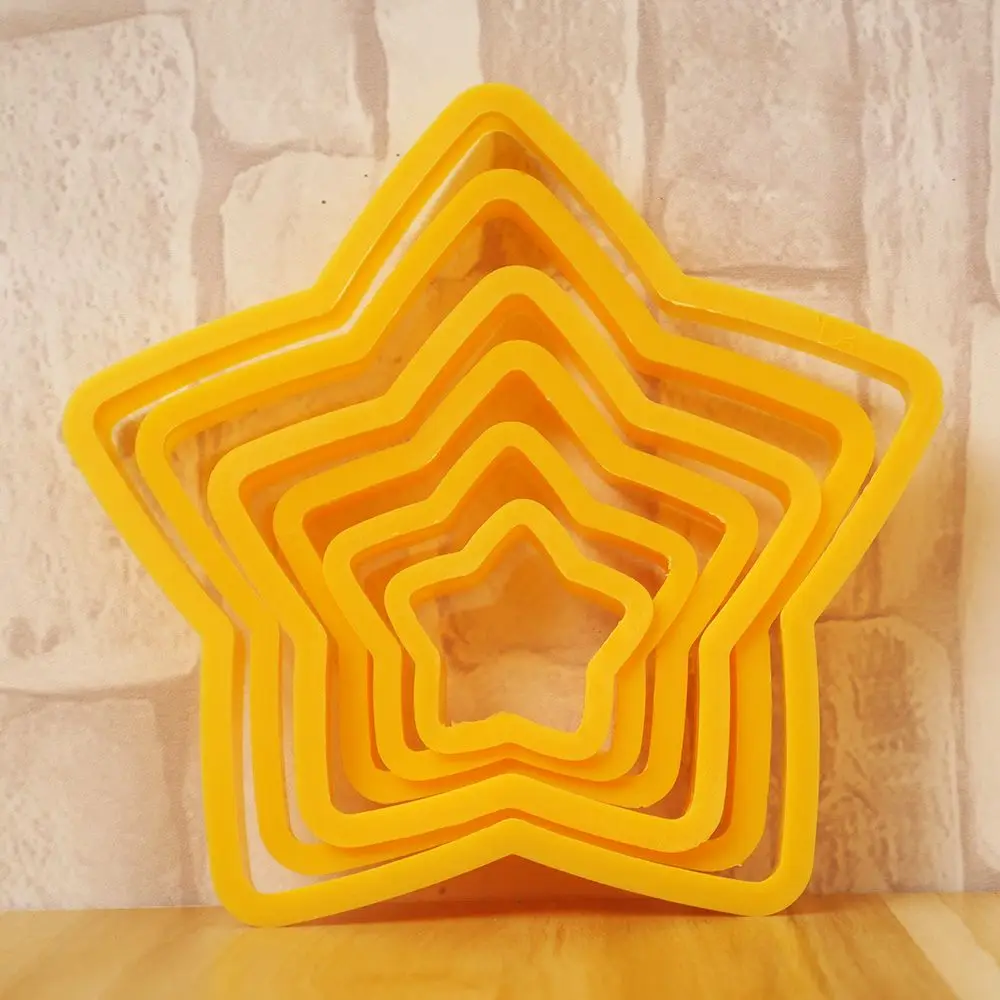 6 шт./компл. Fondant (сахарная) торт инструмент для декорирования сделай сам звезды