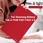 Чехол-книжка из искусственной кожи для Samsung Galaxy Tab 4, 7,0, T230, T231, T235, 7 дюймов, с подставкой, для планшета