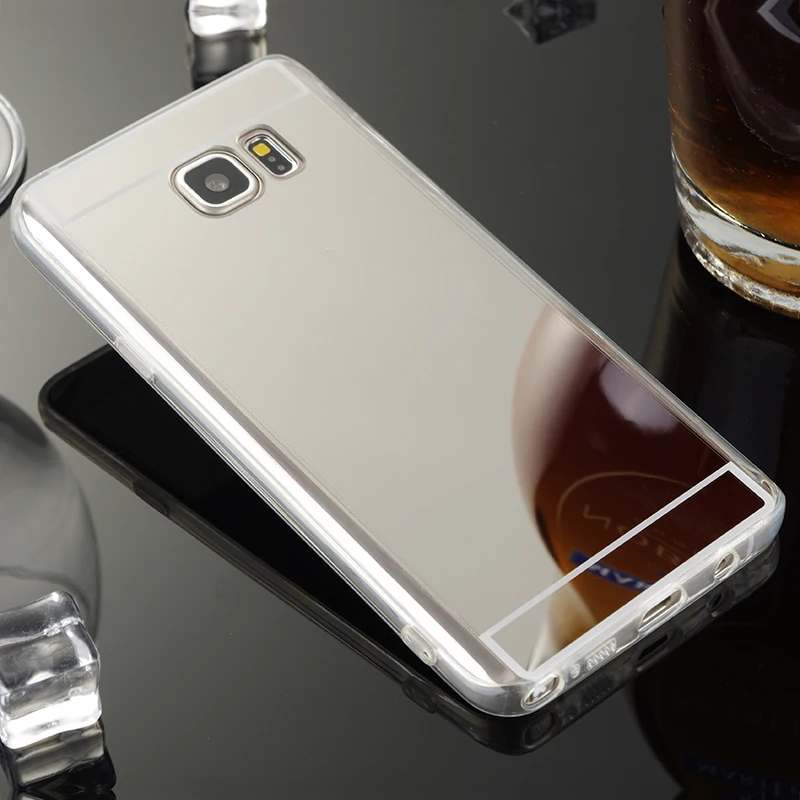 Note5 роскошный блестящий зеркальный чехол для samsung Galaxy Note 5 V N9200 прозрачный ТПУ Край