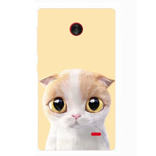 Чехол для Nokia X Dual SIM A110 задняя крышка с рисунком цветочных растений единорога