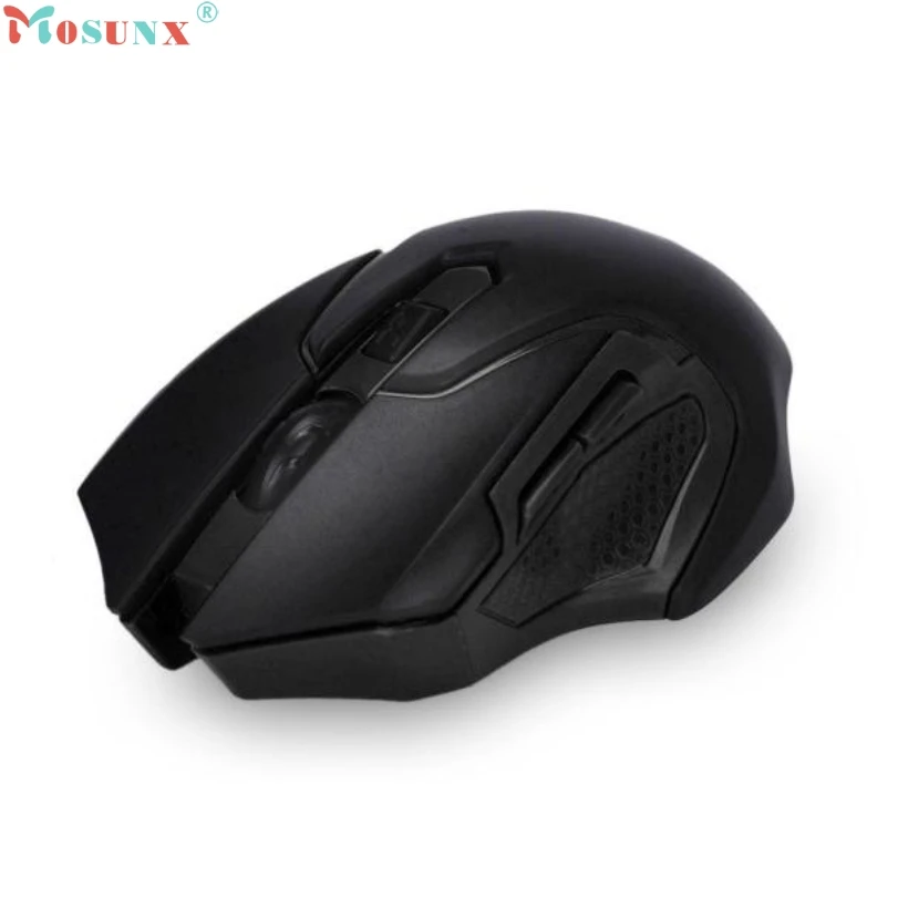 Горячая Распродажа, Высококачественная Черная игровая мышь MOSUNX, подарки, 2,4 ГГц, Беспроводная оптическая игровая мышь для компьютера, ПК, ноутбука, 1112 C0612