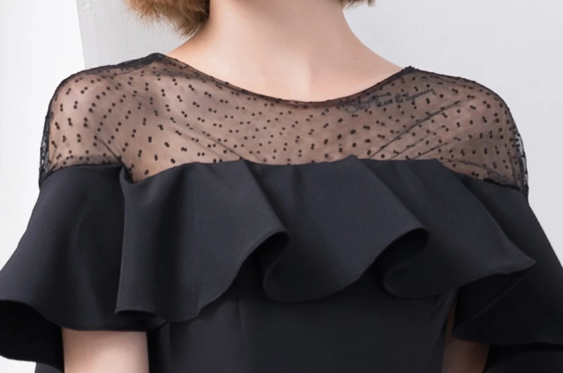 Черные платья для выпускного вечера vestido de festa платье Flunce Robe Soiree Femme Junior Выпускные платья TS1191