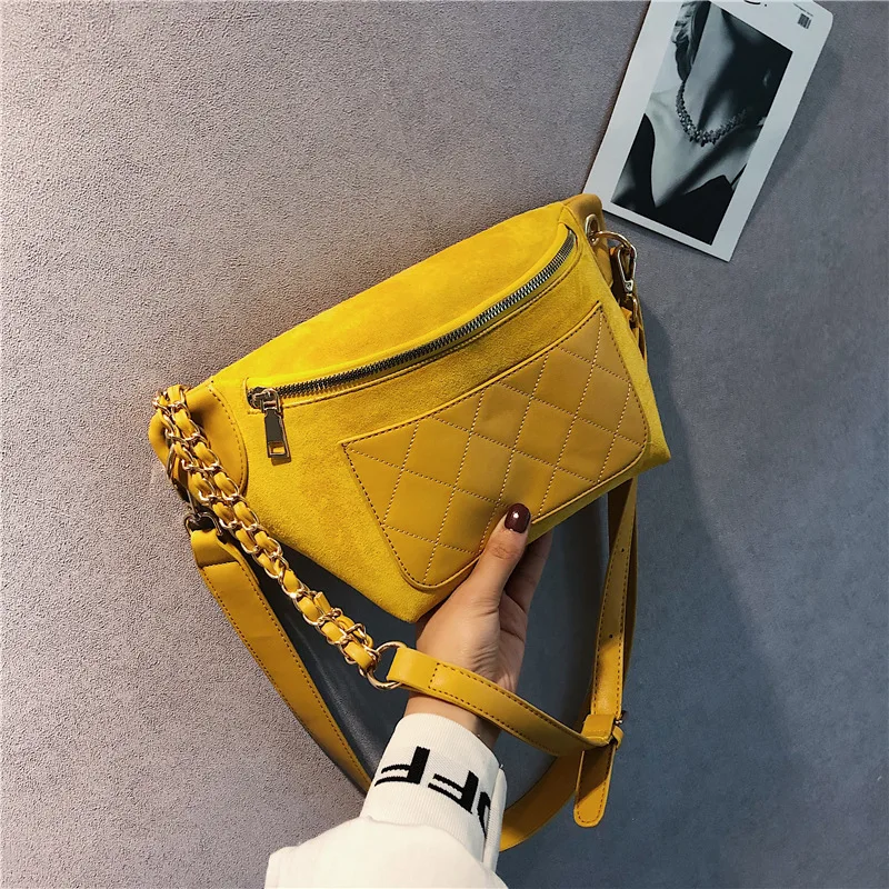 yellow BXX Sac/ модные роскошные сумки женские дизайнерские Джокер простые ромбические цепи Грудь пакет плечо сумка через плечо ZD386 - Цвет: yellow