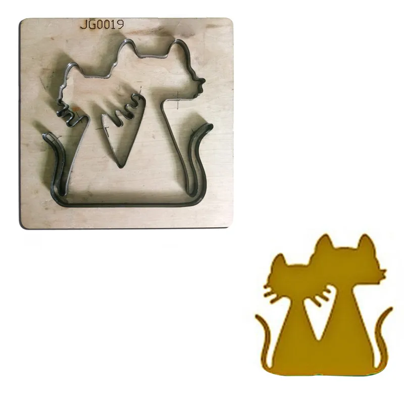 Горячая Пара Кот границы DIY деревянная форма ремесло резки штампы для создания