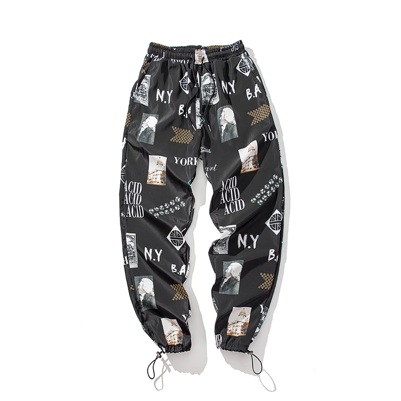 

2019 Summer Style Streetwear Casual Jogger Pants Men Printing Spring Lightweight Mens Harem Pants Hip Hop Men Trousers ABZ376