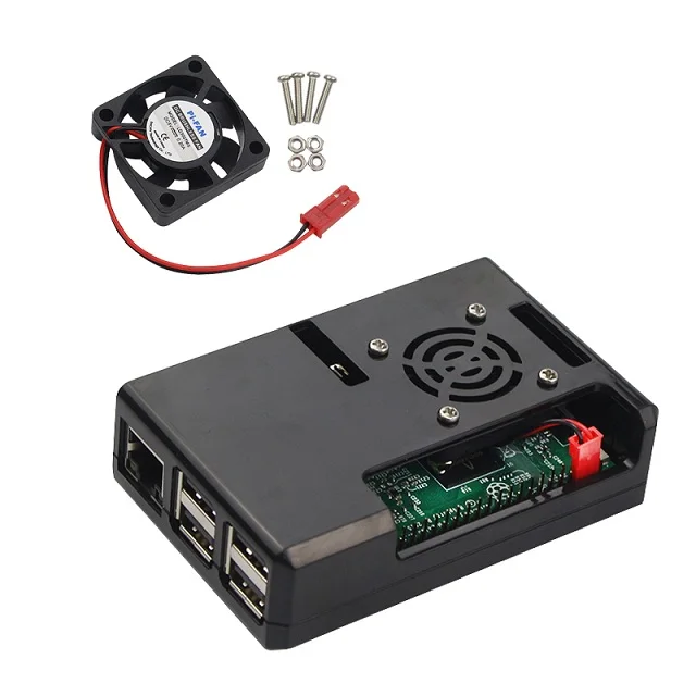 kit 2 Для Raspberry Pi 3 чехол ABS Чехол Коробка Carcasa Raspberry Pi 3B корпус с охлаждающим вентилятором теплоотвод для Pi3 B Plus чехол - Цвет: kit 2