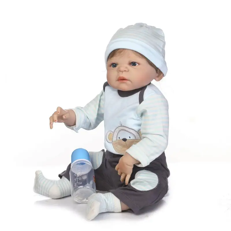 Кукла bebe boy Reborn Реалистичная кукла цельное Силиконовое тело винил живая Boneca для