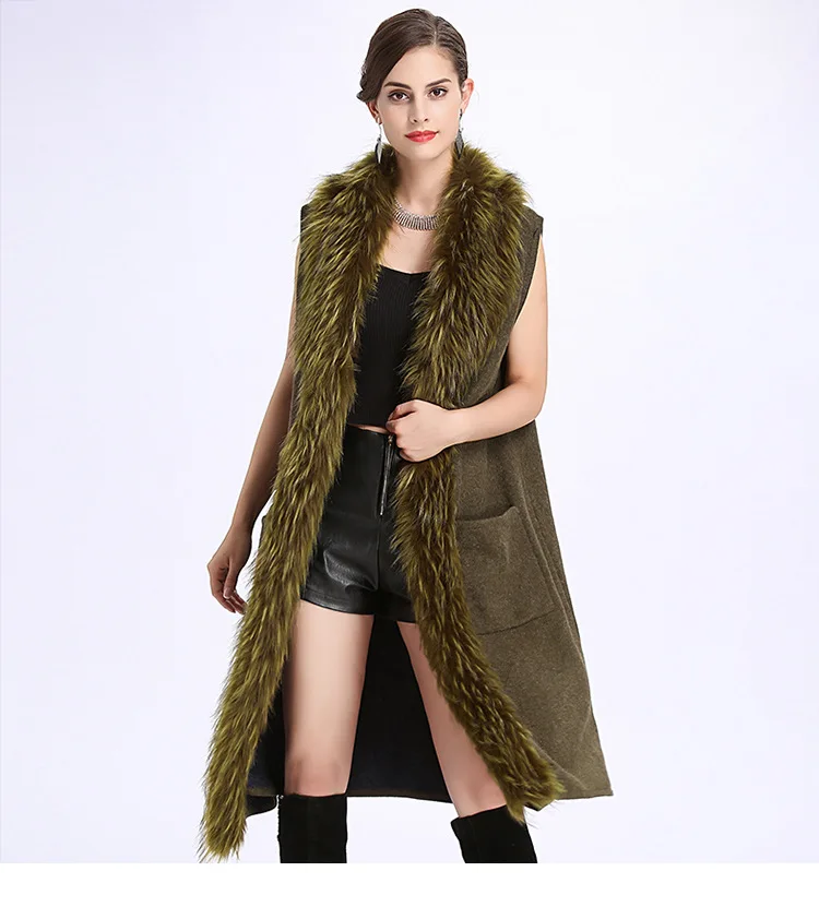 2017 зимний роскошный искусственный пончо с мехом лисы вязать из искусственного
