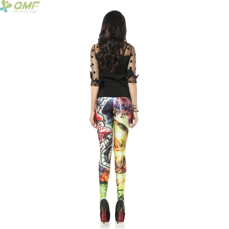 Супер Марио игра печати панк Для женщин Леггинсы для Bodycon Мода брюк моды Узкие