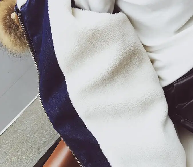 Новинка 2016 модное зимнее пальто куртка для женщин повседневное джинсовое