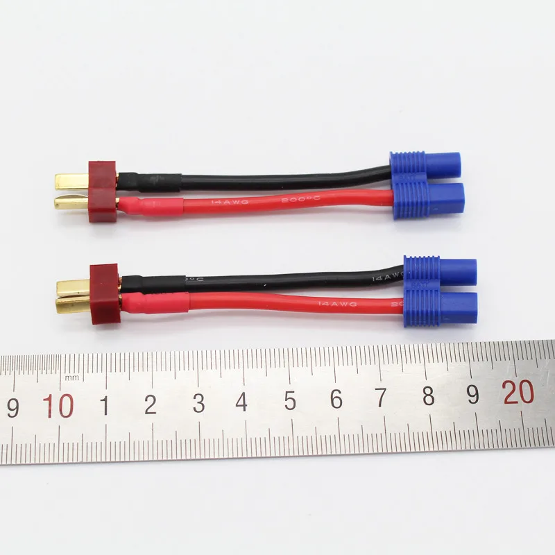 50 шт./лот EC3 разъем для Т образной вилки с 14AWG 60 мм зарядный кабель RC батареи