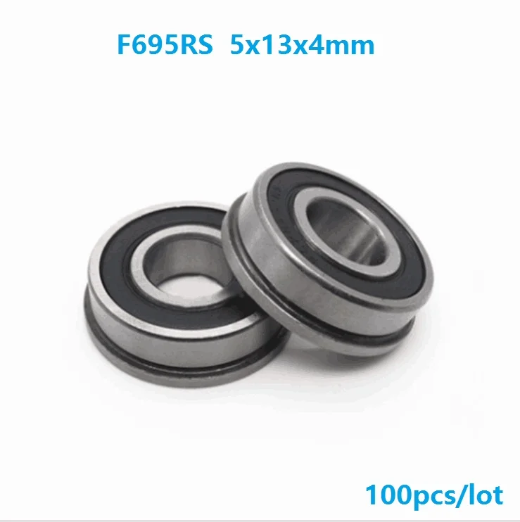 Фланцевый подшипник с глубоким желобом F695RS F695-2RS 5x13x4 мм фланцевые подшипники F695 2RS