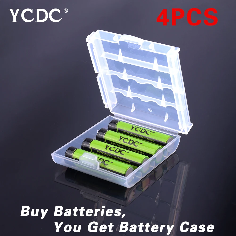 YCDC Лидер продаж! 4 шт YCDC 1,2 V AAA 1000 mAh ni-mh аккумуляторная батарея с батареей Helder Box EE6344