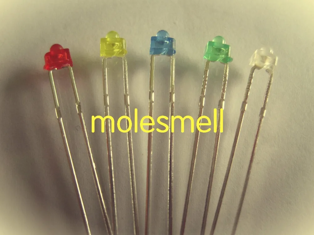 

1000pcs 1.8mm red/yellow/blue/green/white Ultra Bright diffused LED R/Y/B/G/W led lamp light