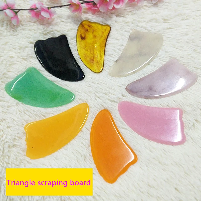 Треугольная Смола Guasha Gua Sha доска скребки для всего тела массаж Красота Здоровье Уход пчелиный воск скребок массажер