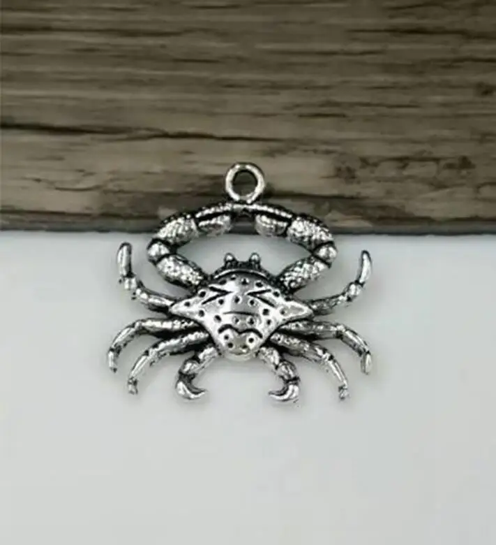 50 шт. подвеска краб 23 х24 мм|necklace silver necklace|silver pendant necklacenecklace pendants charms |