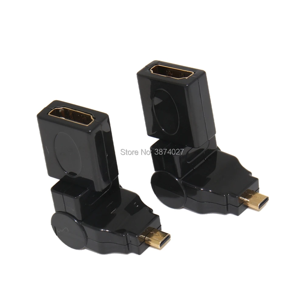 Новинка Micro HDMI-совместимый штекер-HDMI гнездо 180/360 градусов вращение 90
