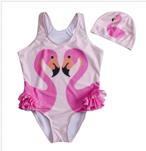 Летний детский купальник для девочек купальный костюм один предмет милый