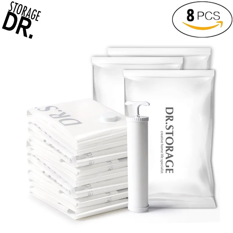 DR. STORAGE 9 ⑤ упак. вакуумные пакеты для одежды с насосом Экономия пространства