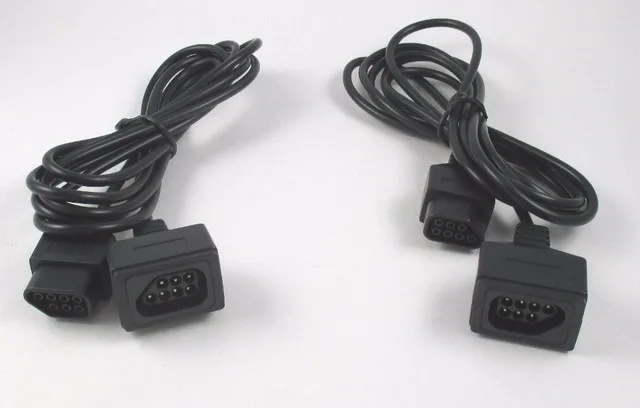 

2 pcs high quality cable for Nintendo NES Controller Extension Cable Cord 6 Feet