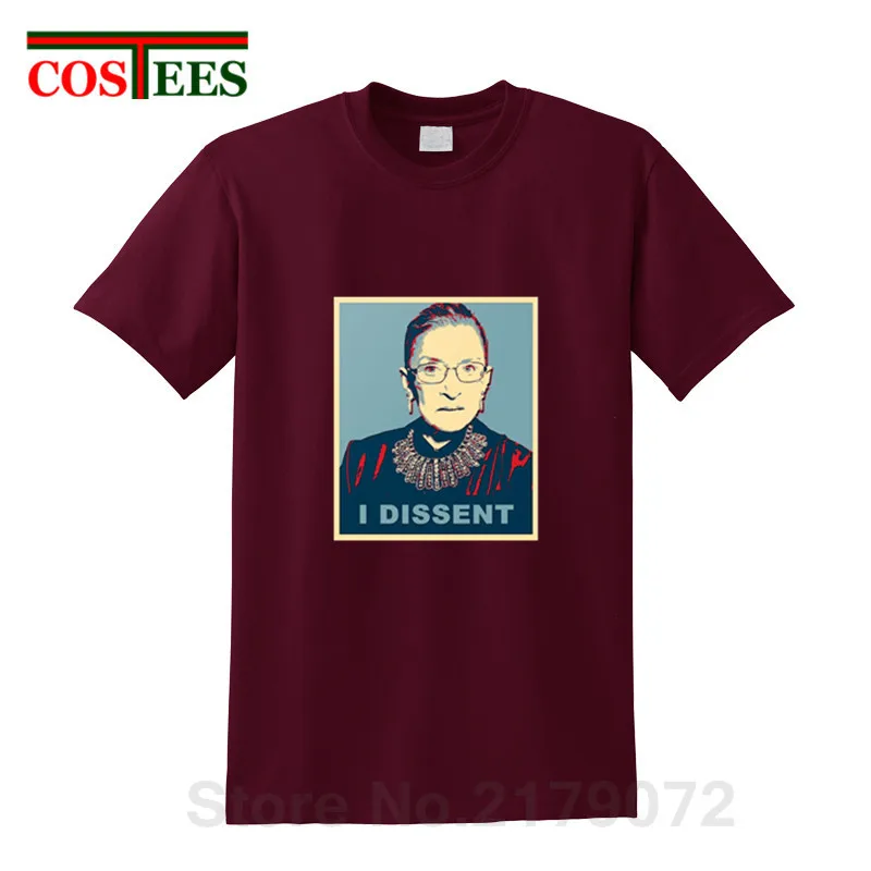Женская и мужская футболка Ruth Bader Винтажная с надписью homme I Dissent camiseta одежда для