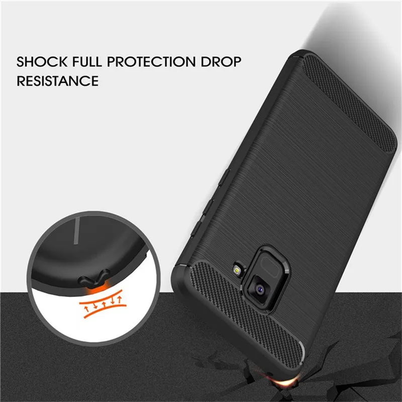 Shockproof Phone Case For Samsung Galaxy S7 S6 Edge edge S8 Plus Carbon Fiber TPU Design Material Cases Cover |