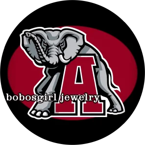 ALABAMA Elephant NCAA стекло украшение с защелкой фото круглый кабошон плоское основание Gl344 - Цвет: 30384