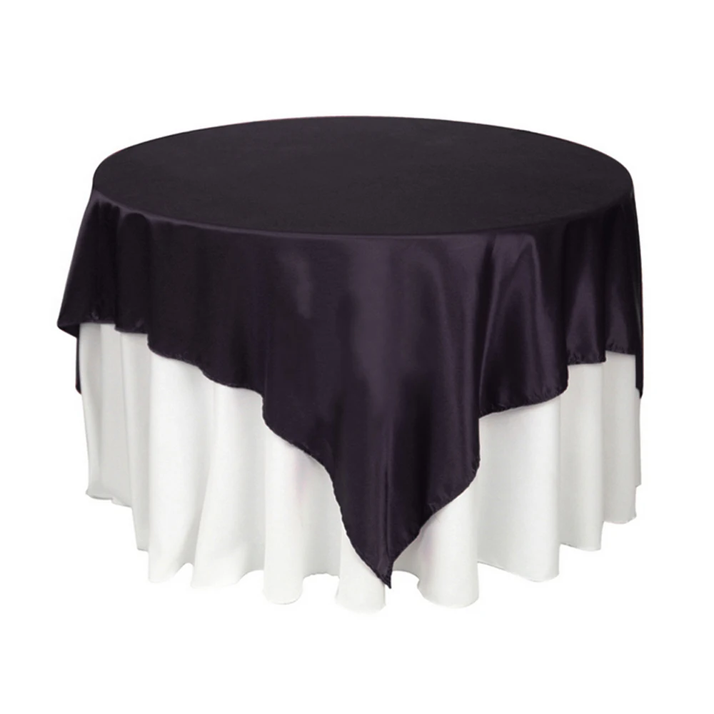 1 шт. Декоративная скатерть 145X145 см 22 цвета|table cloth overlay|satin tableclothtable |