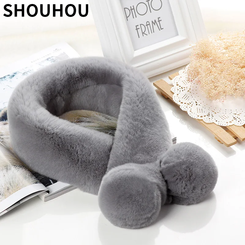 SHOUHOU 2018 Для женщин реальные меховые шарфы Женская зимняя обувь Обувь на теплом