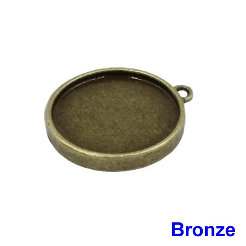 Двойная боковая рамка 12 мм с одним кольцом из сплава под старину серебро