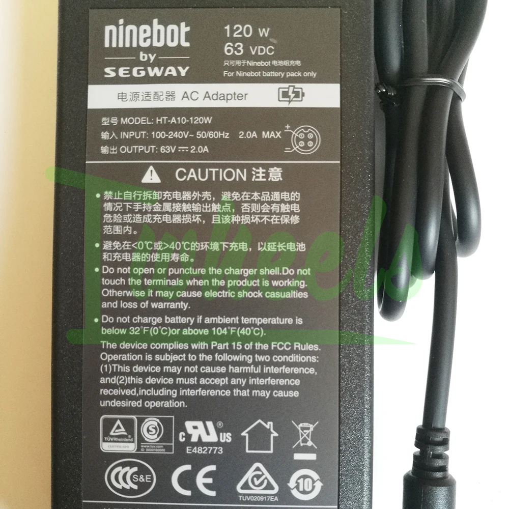 Оригинальное зарядное устройство Ninebot Mini pro One S2 120 Вт 63 в электрическое