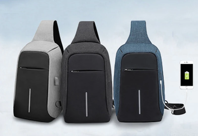 KAKA модная мужская зарядка через USB нагрудная сумка через плечо мужские новые сумки на плечо Водонепроницаемая короткая сумка для мобильного телефона