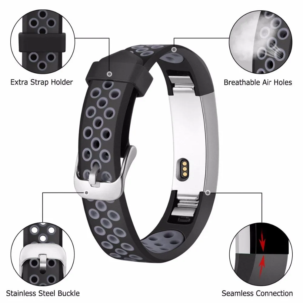 Tschick Для Fitbit Alta/Alta HR полос, спортивный сменный аксессуар браслет с пряжкой для часов маленький и большой
