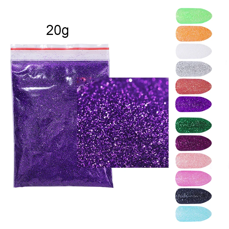 1 сумка 20 г Блестящий Сияющий лазерный порошок хромового пигмента для
