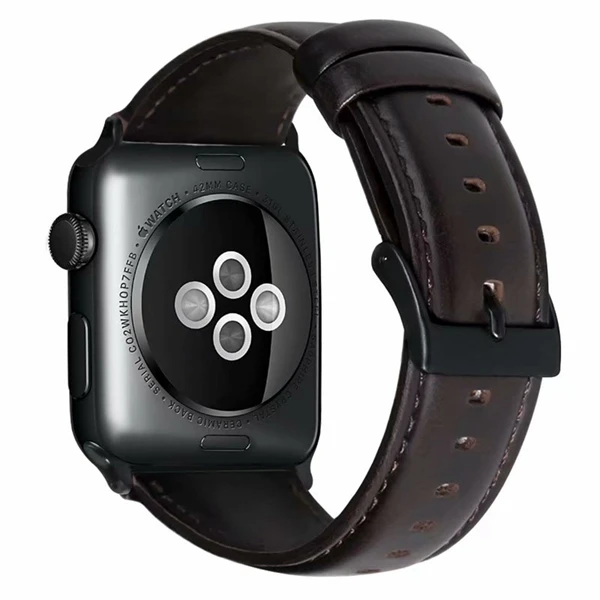 Сменный ремешок из натуральной кожи для iwatch 38 мм 42 мм Пряжка для Apple Watch ремешок 40 мм 44 мм Серия 1 2 3 4 5