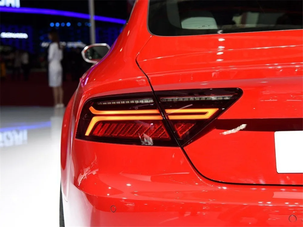 Динамический мигалка светодиодный темно красный хвост светильник лампа для AUDI A7 S7 RS7 2012 2013 4G обновления