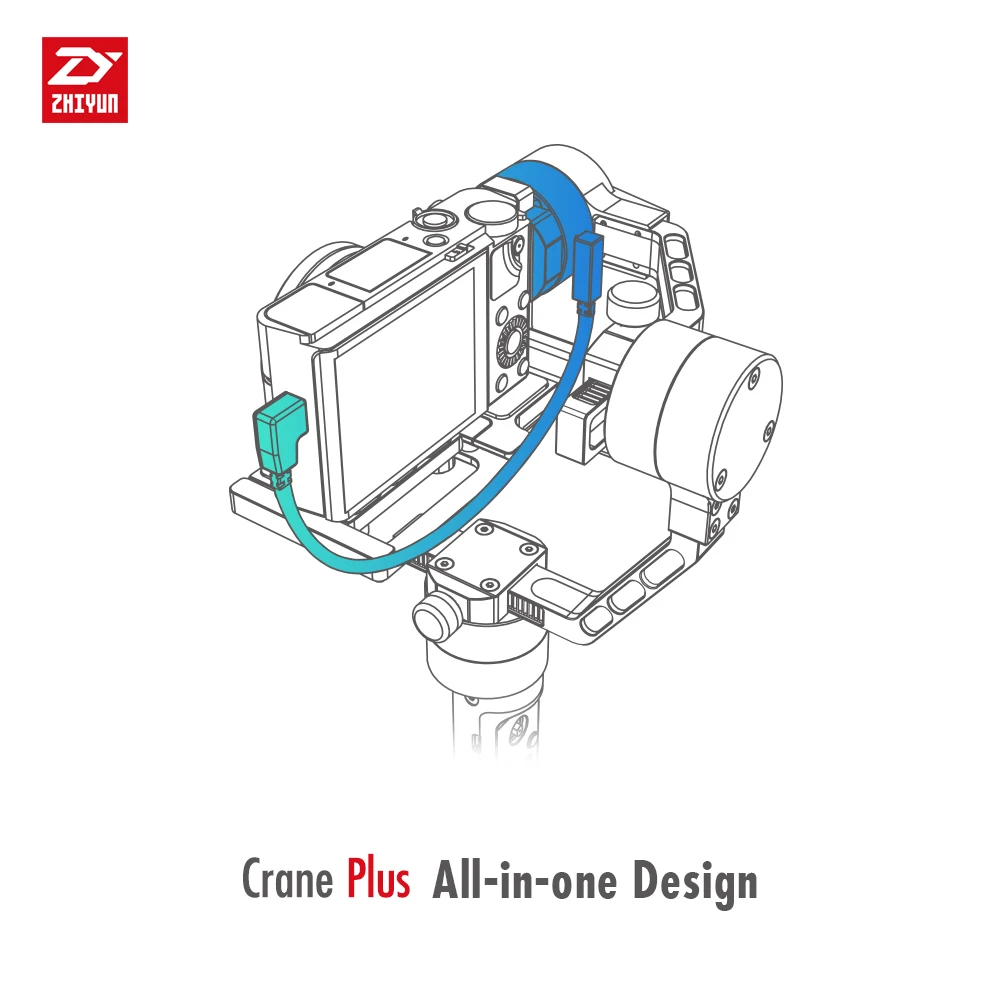 Новый 3-осевой ручной шарнирный стабилизатор Zhiyun Crane Plus на 360 градусов для DSLR Sony A7