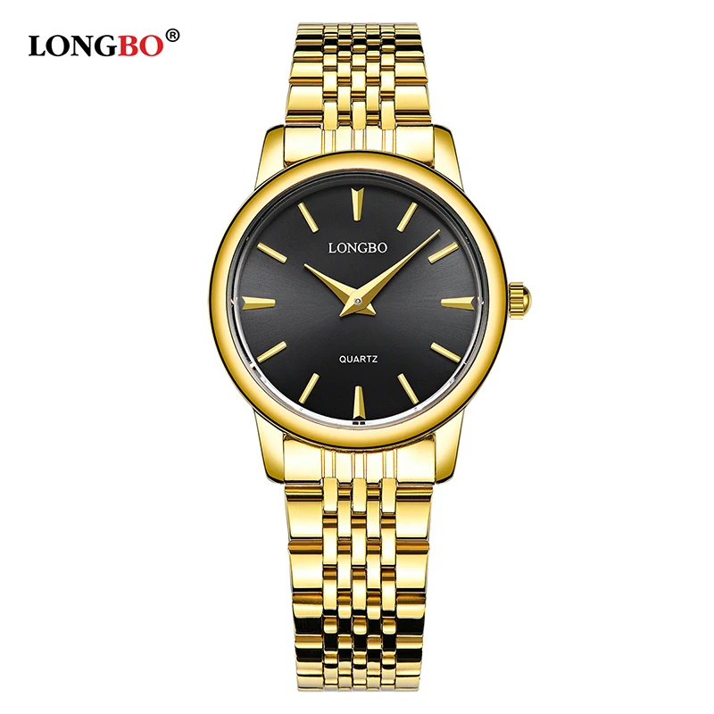 LONGBO,, роскошные часы для влюбленных, для мужчин, Hombre, Reloj, для женщин, золото, нержавеющая сталь, кварцевые наручные часы, подарки, Montre Homme 80275