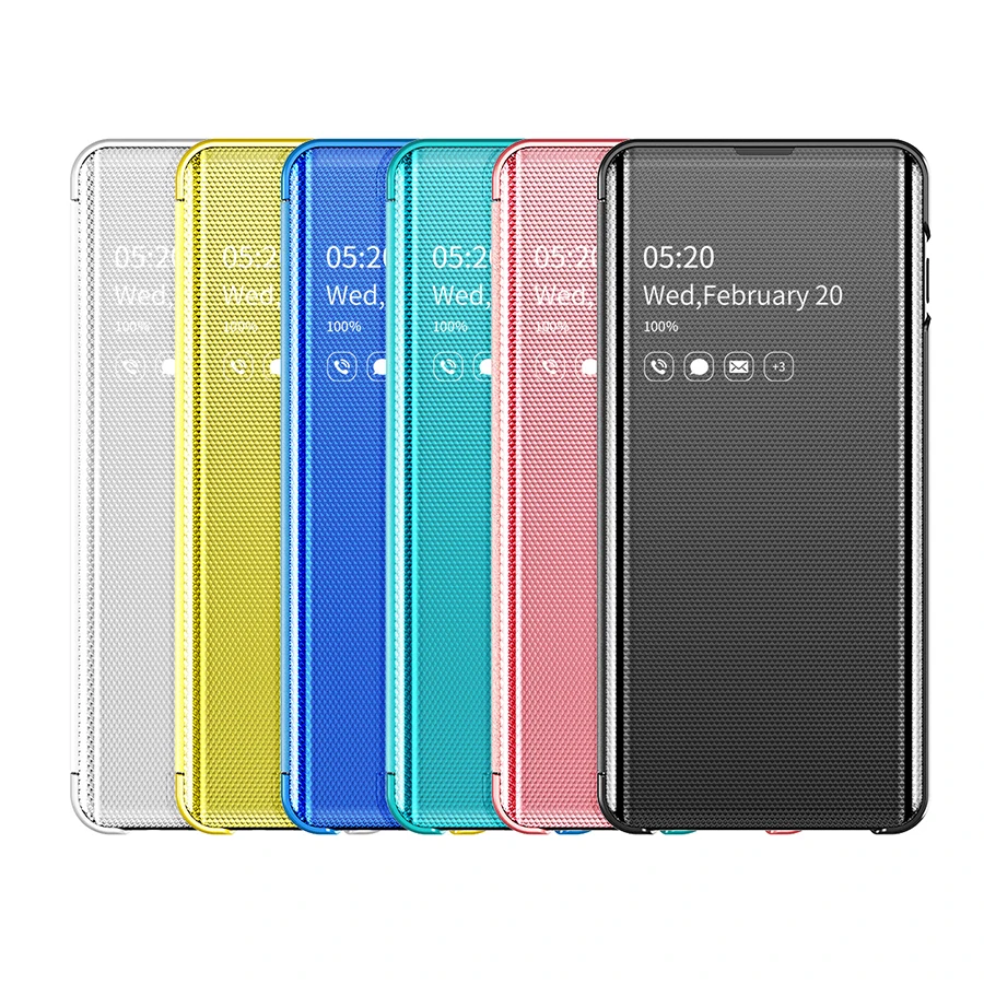 Корпус A30 A50 A70 2019 Clear View Флип кейс для samsung S10 S9 S8 плюс S10e Note 9 8 S7 край A750 A7 2018